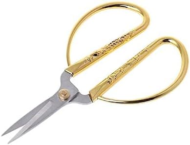 Kitchen Scissors Kitchen Shears Carved Gold Dragon Tone Metal Handle Bonsai Stainless Steel Bonsai Scissor Hand Tools
