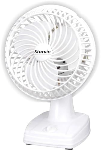 Image of STARVIN 6 Inch Mini Table Fan with 3 Mode Speed for Home & Office | Compact Desk Fan with Adjustable Speed | Quiet Personal Cooling Fan (White)
