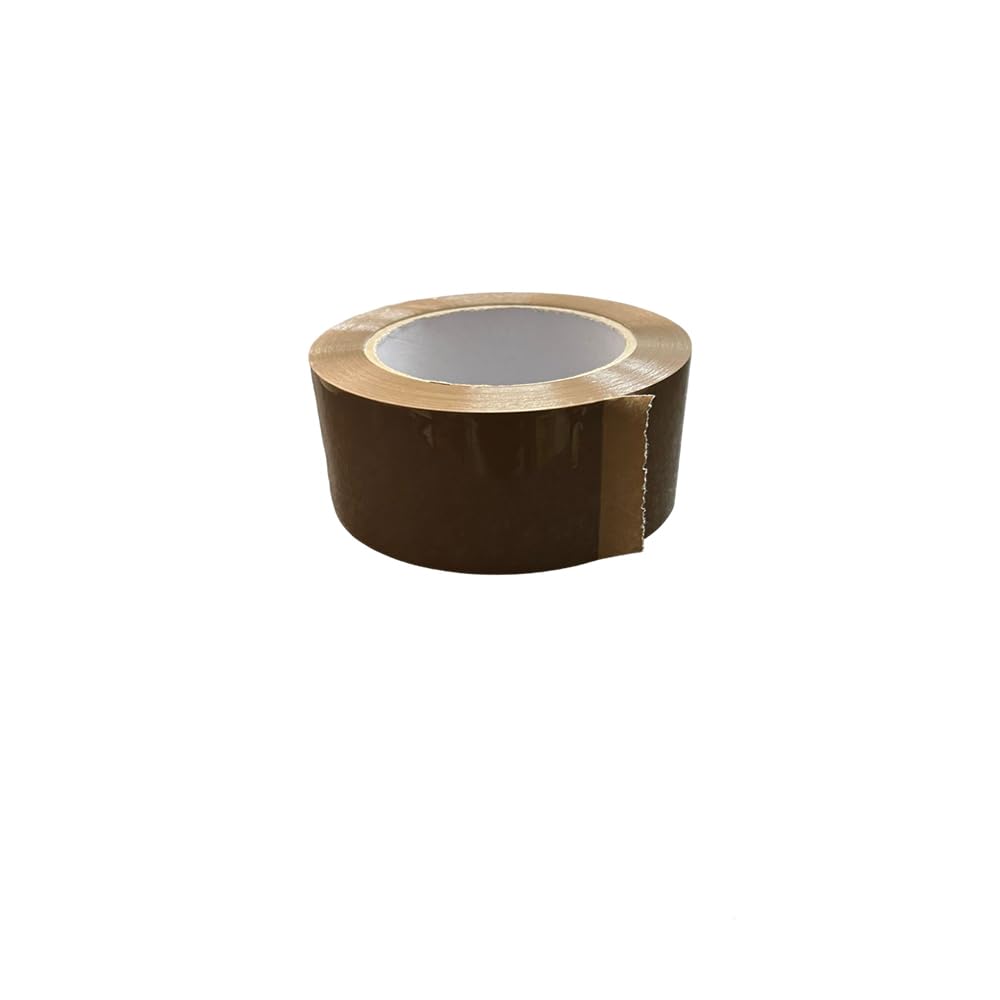 AERREGI SET DA 6 E 36 PEZZI DI NASTRO ADESIVO TRASPARENTE E AVANA | MISURA 132 m X 50 mm | RESISTENTE E ULTRA FORTE (36, Avana)