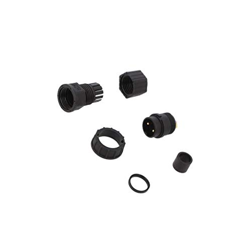 Prise mâle Connecteur ronds taille D 2 PIN doré 20A AMPH électrique