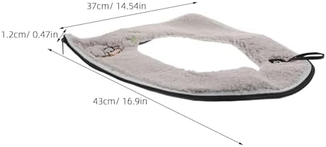 VICASKY Thick Plush Toilet Seat Cover Pad with Handle and Zipper Soft Reusable Bathroom Cushion for Toilet Seats Universal Fit Easy Maintenance for Winter Use