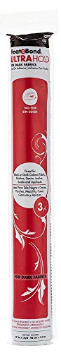 HeatnBond Ultrahold para Dark Fabrics 3512 rollo de 47 x 3 yardas, algodón, negro, por The Yard Cover