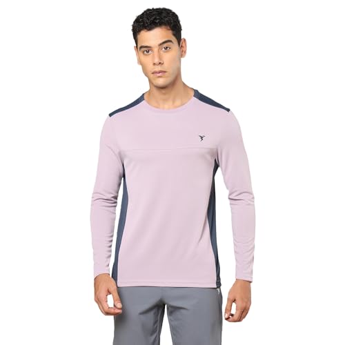 Image of TECHNOSPORT Men Polyester Slim Fit T-Shirt - (P725 P) Pack of 1
