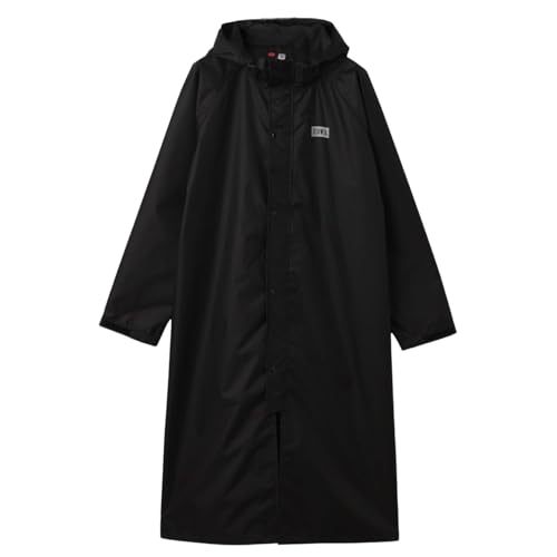 ブラックアエトニクスブラックレインコートカッパロングコート晴雨兼用黒防水自転車 レインコート メンズ ポンチョ 男女兼用 ロング 黒 フード付き