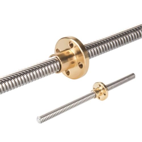 Vis trapézoïdale T14 de 14mm avec pas 3mm assurant un guidage linéaire haute précision pour CNC