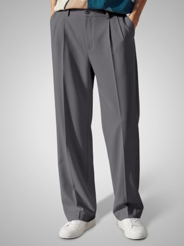 Image of FTX Men's Korean Style Casual Trouser | Premium Lycra Stretch Fabric | Smart Regular Fit | 2 Side Pockets | Comfortable Stretchable Everyday Wear Pants