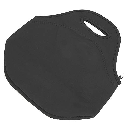 Sahgsa Bolsa de Almuerzo de Neopreno Impermeable Aislada para Picnic, Camping, Bolso de Mano para Almuerzo para Aperitivos de Frutas, Compras, 12.2' X 11.8' X 6.3' (Todo negro)