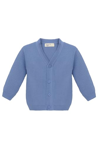 Image of Lilax Baby Boys Basic Long Sleeve V-Neck Classic Knit Cardigan Sweater
