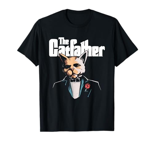 The Catfather Support pour chat avec inscription « Father Best Cat Dad Ever » T-Shirt