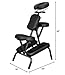 JupiterForce Portable Massage Chair Foldable Lightweight Tattoo Therapy Chair with Adjustable 4 Inches Thick Sponge Face Cradle for Client Spa Salon Massage with Carrying Bag (Black)