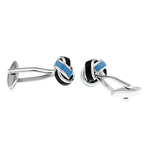 Mancuernillas Daesar para camisa hombre azul nudo miniatura 2
