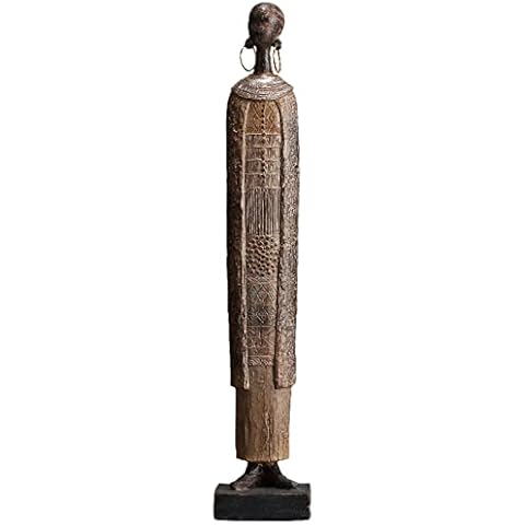 LOVIVER African Statue Resin Figurine Ornament Cover