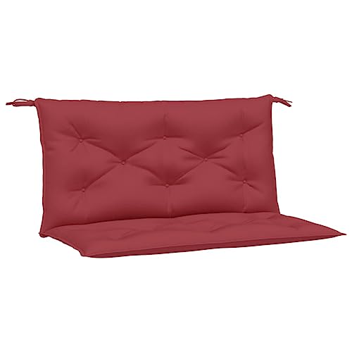 vidaXL Bench Cushion, Swing Replacement Seat Cushion, Water Repellent Outdoor Bench Cushion, Seat Pad for Patio Porch Garden, Wine Red Oxford Fabric