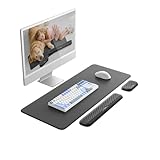 VAYDEER リストレスト 大型 マウスパッド ３点セット 44+15cm キーボード マウス 手首置き 90ｘ40cm ゲーミングマウスパッド コンピュータ/タイピング/オフィス/仕事/家庭/ゲーム用（ブラック）Keyboard and Mouse Wrist Rest+Mouse Pad