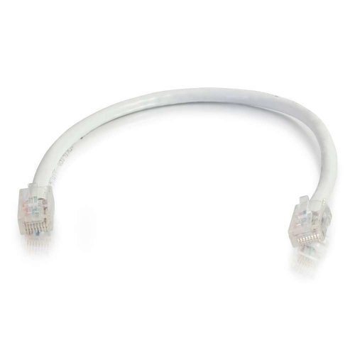Image of C2G 00949 Cat5e Cable - Non-Booted Unshielded Ethernet Network Patch Cable, White (6 Inches)