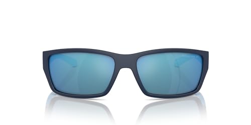 ARNETTE Man Sunglasses Black/Red Matte/Shiny Frame, Grey Mirror Orange/Yellow Lenses, 61MM