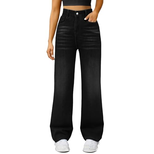 Baggy Jeans for Woman | Wide Leg High Waisted Boyfriend Jean, Petite Stretchy Pants, Straight Leg Denim Sweatpants3