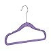 Amazon Basics - Perchas de terciopelo antideslizantes para niños, pack de 30 unidades, color morado