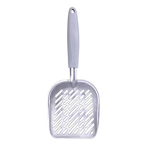 RoadRomao Cuchara de Metal para Gatos Cuchara de Arena Aleación de Aluminio Gatito para Mascotas Cuchara de Arena con Mango Largo