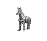 Pferd von Hand patiniert vollplastisch als Sammlerstück (massiv), Vitrinenfigur