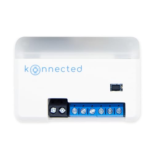 Konnected GDO White - Accesorio de abridor de puerta de garaje para hogar inteligente - Funciona con SmartThings, Alexa, Home Assistant, Control4, HomeSeer