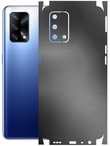 Image of AtOdds - Full Body Back Screen Guard Protector Film - Lamination Wrap Skin Sticker Compatible with Oppo F19 | Scratchproof Matte Finish (Metallic Grey)