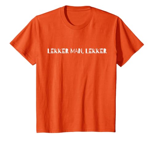 Lekker man, lekker South African T-Shirt, Youth, Orange, Small