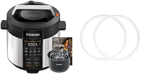 COSORI 9-in-1 Instant Multi Cooker 6 Quart, Electric Pressure Cooker, Paella Pans, Braiser Pans & Pressure Cooker Sealing Ring, 2 Packs, BPA-Free