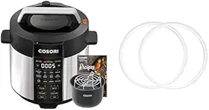 COSORI 9-in-1 Instant Multi Cooker 6 Quart, Electric Pressure Cooker, Paella Pans, Braiser Pans & Pressure Cooker Sealing Ring, 2 Packs, BPA-Free