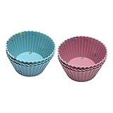 Toyvian Moule à Muffins Silicone Lot Couleurs Mixtes Antiadhésif Réutilisable pour Gât...