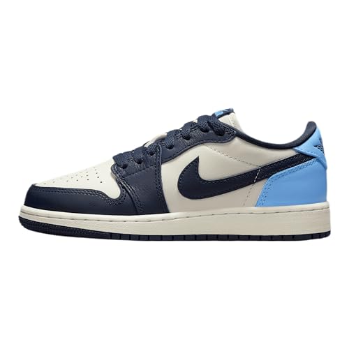 Air Jordan 1 Low OG Obsidian Big Kids' Shoes (CZ0858-400, Obsidian/Sail/University Blue)