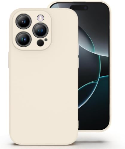 Image of DIZORO Square Microfiber Candy Case Compatible for iPhone 16 Pro Shockproof Slim Back Cover Liquid Silicone Case - Stone Grey