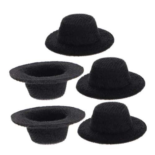 Toddmomy 5 Piezas Sombreros Mini para Muñecas Adorables Accesorios Formales Decoraciones Ligeras para Manualidades y Fiestas Navideñas