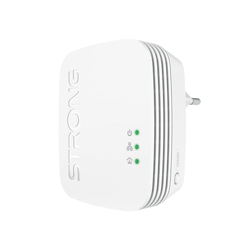 STRONG - Powerline WiFi 1000 Duo Mini - Adattatore Powerline 600 Mbps + WiFi 750 Mbps - Internet ad Alta Velocità - Portata di 300m - Compatibile con Tutti i Modem/Router - Hotspot + Ethernet - Bianco - Powerline - Immagine 8