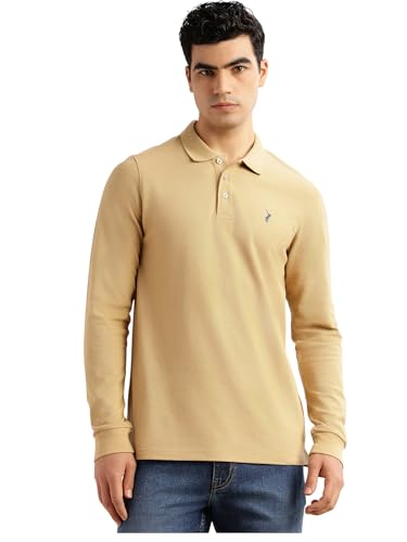 Image of Thomas Scott Men's | Solid | Full Sleeve | Regular Fit | Cotton Blend | Polo Collar | Casual Tshirt