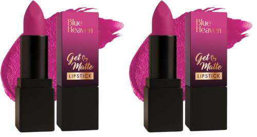 Image of Blue Heaven Get Matte Lipstick | Soft Matte Finish and Lightweight Formula | Intense Pigment | Long-Lasting Lipsticks For Women | 303PN | 4gm (Pack of 2)