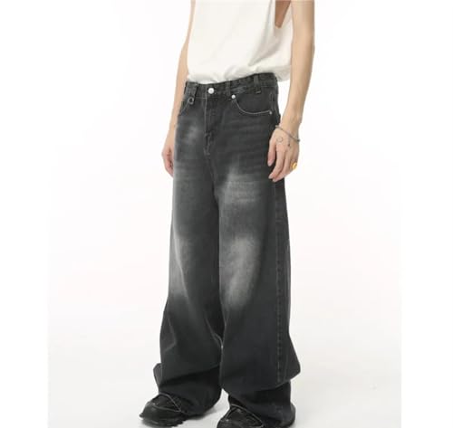 Men's Denim Pants Street Wide Leg Loose Denim Pants Fashionable Ripped Straight Leg Pants Men Wide Leg Pants2