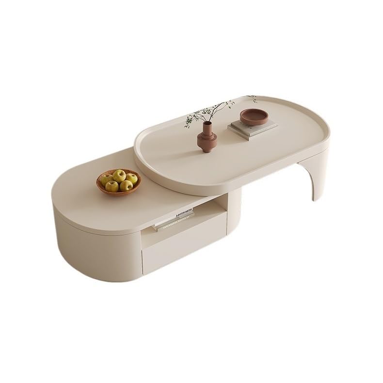 2WFYJNITP Sala de Estar Mesa de Centro Ajustable, Mesa Comedor Moderna Multifuncional for Sala Estar, té expandible Que Ahorra Espacio, Muebles for el hogar Centro