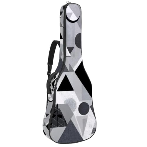 Couche de protection pour cette housse guitare acoustique étanche à motif géométrique