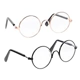 TOYANDONA 2 Stück Puppenbrillen Lustige Mini dekobrillen für Puppenzubehör Kompakt Kreativ für Mädchen und DIY projekte Geeignet Zufällige Farbe Zufällige Farbe