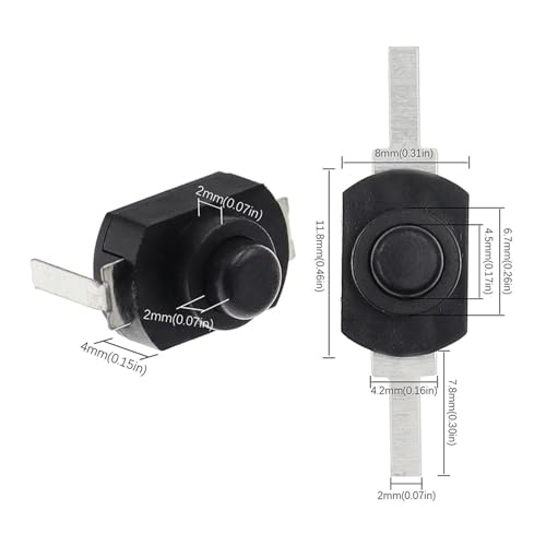 Interruptor de botón para arreglar fallos de encendido en linternas con este lote mini de 12x8mm 7
