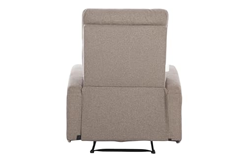 Image of Urban living - Monaco Single Seater Fabric Manual Recliner | 1 Seater Sofa | Single Sofa Recliner | 1 Seater Chair Sofa | 1 Year Warranty | Brown