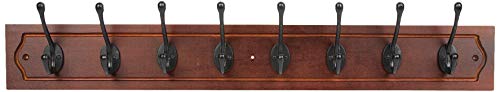 Headbourne Azhr8110 - Perchero  de 8 ganchos de madera, 840 mm x 150 mm, color negro Cover
