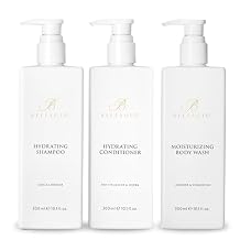 Bellagio Shower Set - Shampoo, Conditioner, Body Wash - Scented with Cedarwood, Green Mandarin, Lavender - Vegas Hotel Bath Amenities - 10 oz, White