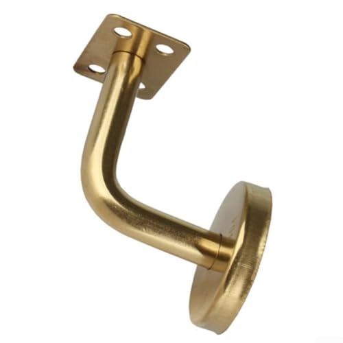 Bannister Support de rampe d'escalier mural en laiton poli victorien (plat)