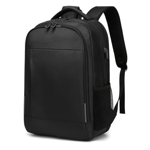 Mochila Grande para Notebook 17.3 Masculina Feminina,Mochila Backpack Executiva Antifurto, Reforçada, Saídas USB,Impermeável, Escolar, Faculdade, Trabalho,Viagem,Presente (Preto)