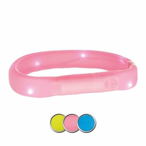 TRIXIE Leuchthalsband für Hunde L-XL blau – Leuchtendes Hundehalsband, ideal für Spaziergänge im Dunkeln – Aufladbar und individuell einstellbar - 12672
