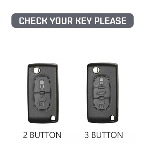 Funda de llave Citroen en ABS negro para proteger control remoto contra caídas 2