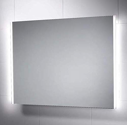 Pebble Grey™ Adara Illuminated LED Bathroom Mirror with built-in Bluetooth Speakers and Heated Demister Mirror Pad | Motion Sensor Switch | 600 x 800 | IP44 Rated | 10 Year Guarantee
