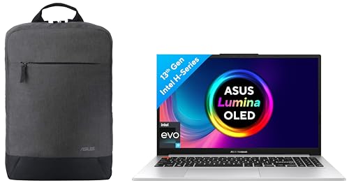 Image of ASUS Vivobook S 15 OLED (2023), Intel Core EVO i9-13900H 13th Gen, 15.6 inch (39.62 cm) 2.8K 120Hz OLED, (16GB RAM /1TB SSD), S5504VA-MA953WS BP1504 Laptop Bag (Grey)